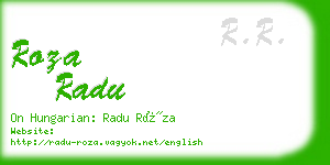 roza radu business card